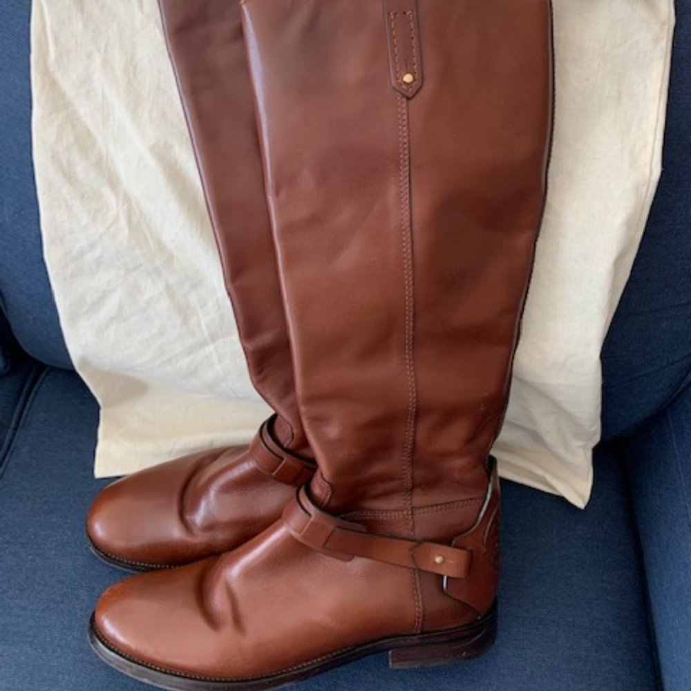 Tory Burch Tall Brown Leather Riding Boots 10